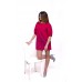 Embroidered Dress "Love in Maroon"